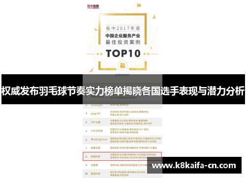 权威发布羽毛球节奏实力榜单揭晓各国选手表现与潜力分析